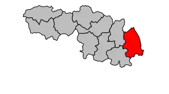 Kanton na mapě arrondissementu Pontivy