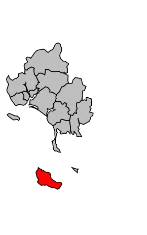 Kanton na mapě arrondissementu Lorient