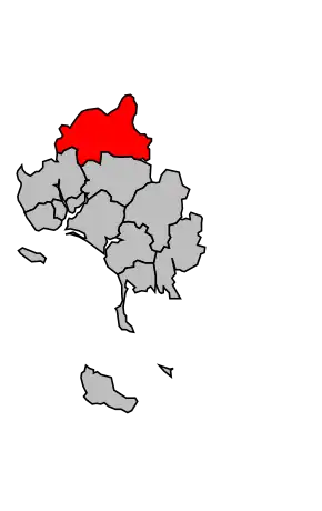 Kanton na mapě arrondissementu Lorient