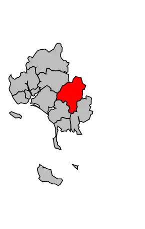 Kanton na mapě arrondissementu Lorient