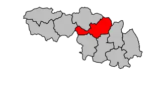 Kanton na mapě arrondissementu Pontivy