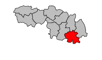 Kanton na mapě arrondissementu Pontivy