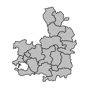 Kanton na mapě arrondissementu Vannes