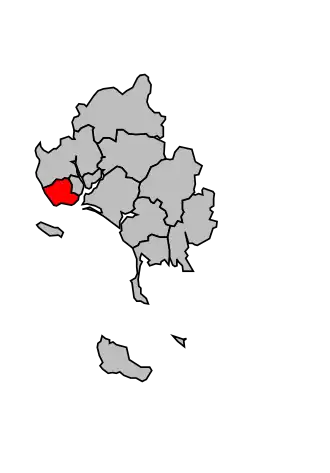 Kanton na mapě arrondissementu Lorient