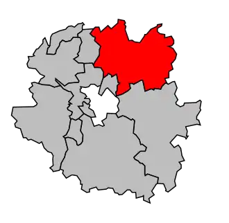 Kanton na mapě arrondissementu Metz-Campagne