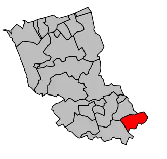 Kanton na mapě arrondissementu Dunkerque