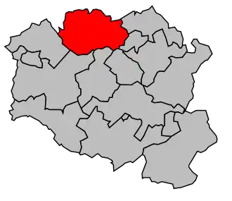 Kanton na mapě arrondissementu Avesnes-sur-Helpe