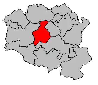 Kanton na mapě arrondissementu Avesnes-sur-Helpe