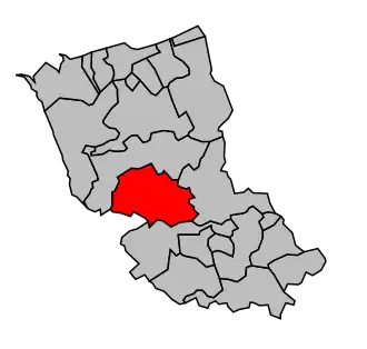 Kanton na mapě arrondissementu Dunkerque