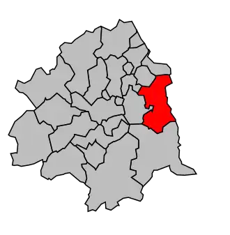 Kanton na mapě arrondissementu Lille