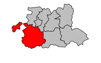 Kanton na mapě arrondissementu Cambrai