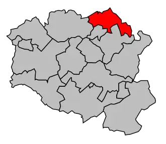 Kanton na mapě arrondissementu Avesnes-sur-Helpe