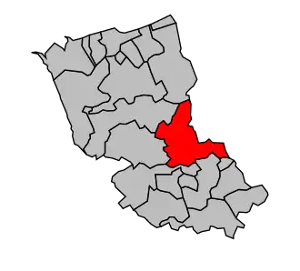 Kanton na mapě arrondissementu Dunkerque