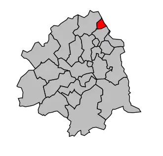 Kanton na mapě arrondissementu Lille