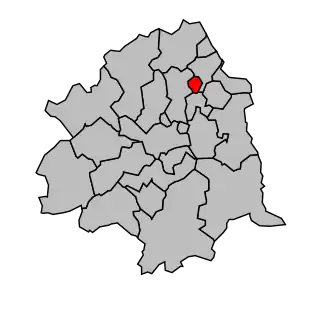 Kanton na mapě arrondissementu Lille