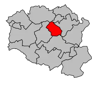 Kanton na mapě arrondissementu Avesnes-sur-Helpe