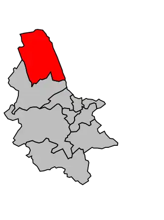 Kanton na mapě arrondissementu Saint-Omer