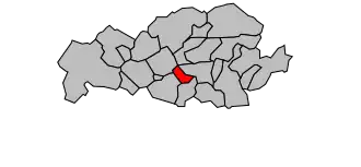 Kanton na mapě arrondissementu Lens