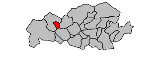 Kanton na mapě arrondissementu Lens