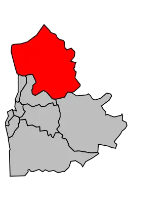 Kanton na mapě arrondissementu Boulogne-sur-Mer