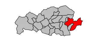 Kanton na mapě arrondissementu Lens