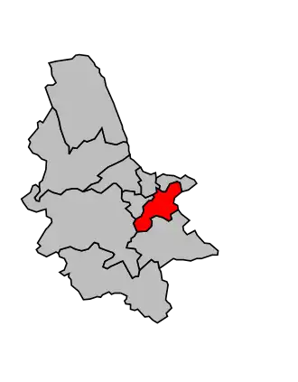 Kanton na mapě arrondissementu Saint-Omer