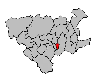 Kanton na mapě arrondissementu Béthune