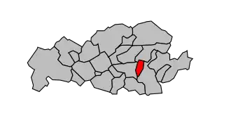 Kanton na mapě arrondissementu Lens