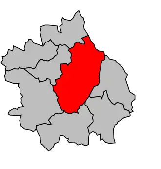 Kanton na mapě arrondissementu Ambert