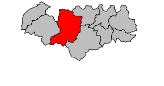 Kanton na mapě arrondissementu Issoire