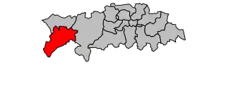 Kanton na mapě arrondissementu Clermont-Ferrand