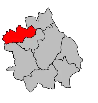 Kanton na mapě arrondissementu Ambert