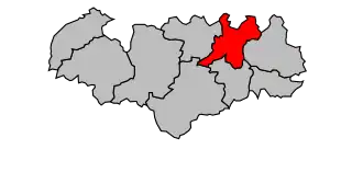 Kanton na mapě arrondissementu Issoire