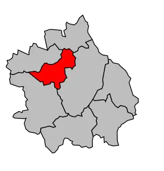 Kanton na mapě arrondissementu Ambert