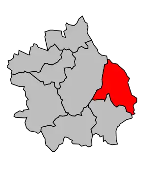 Kanton na mapě arrondissementu Ambert