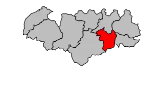 Kanton na mapě arrondissementu Issoire