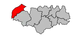 Kanton na mapě arrondissementu Issoire