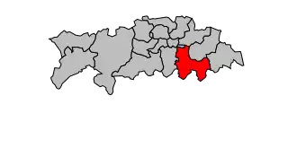 Kanton na mapě arrondissementu Clermont-Ferrand