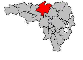 Kanton na mapě arrondissementu Pau