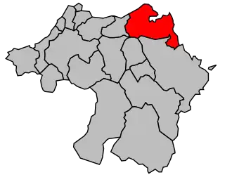 Kanton na mapě arrondissementu Bayonne