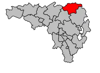 Kanton na mapě arrondissementu Pau