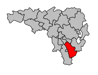 Kanton na mapě arrondissementu Pau