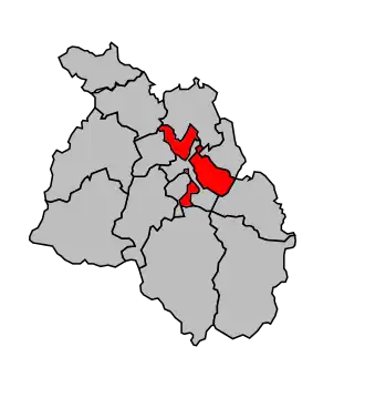 Kanton na mapě arrondissementu Oloron-Sainte-Marie