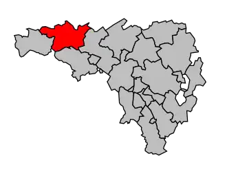 Kanton na mapě arrondissementu Pau