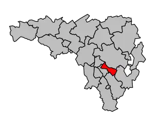 Kanton na mapě arrondissementu Pau