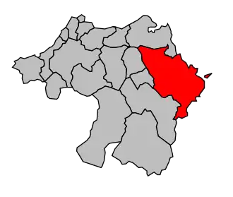 Kanton na mapě arrondissementu Bayonne