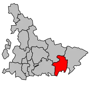 Kanton na mapě arrondissementu Tarbes