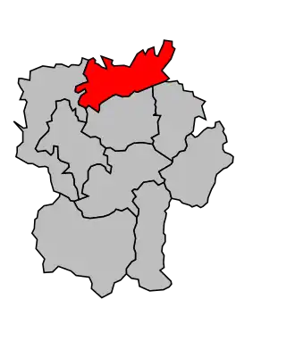 Kanton na mapě arrondissementu Bagnères-de-Bigorre