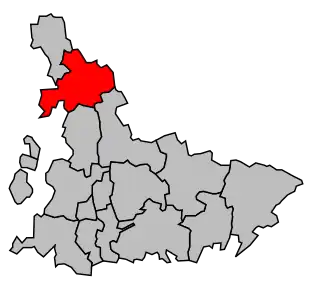 Kanton na mapě arrondissementu Tarbes