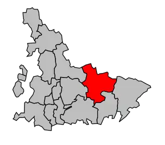 Kanton na mapě arrondissementu Tarbes